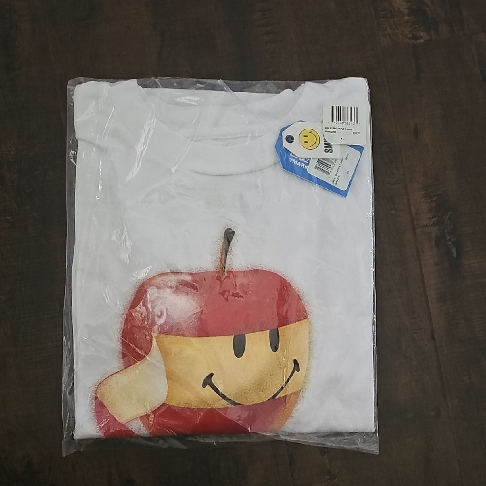 White Smiley Apple Tee